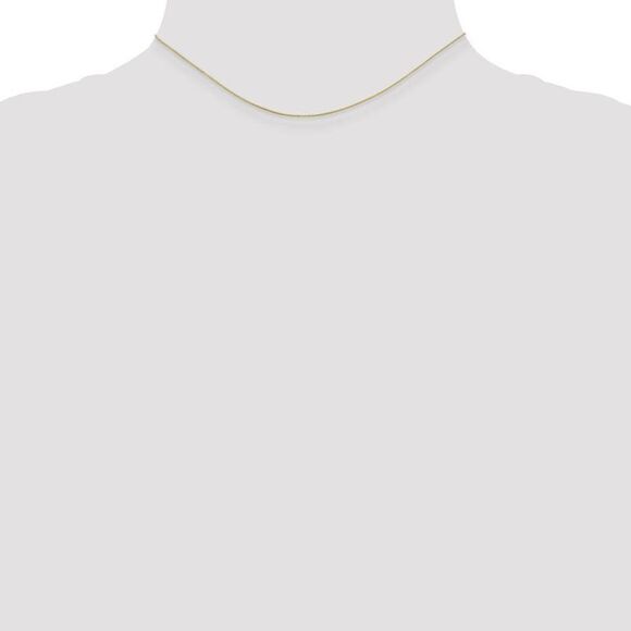 Children's 0.5mm, 10k Yellow Gold, Box Chain Necklace, 14 Inch - Picture 2 of 8